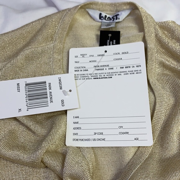 NWT Blast Gold Knit Park Avenue Top - Picture 6 of 6